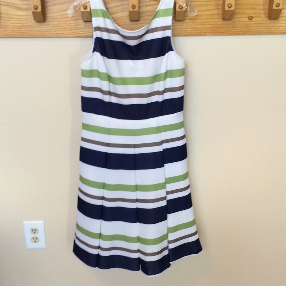 Striped Pleated Dress